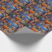 Rhodesian Ridgeback in Halloween-Kostümen Geschenkpapier (Ecke)