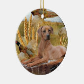 Rhodesian Ridgeback jagt Verzierung Keramikornament (Rechts)