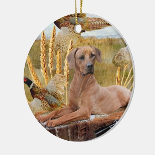 Rhodesian Ridgeback jagt Verzierung Keramikornament (Links)