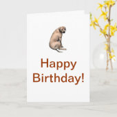 Rhodesian Ridgeback Karte (Gelbe Blume)