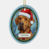 Rhodesian Ridgeback Keramik Circle Ornament (Rechts)