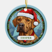 Rhodesian Ridgeback Keramik Circle Ornament (Vorne)