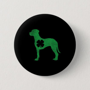 Rhodesian Ridgeback -Kleeblatt St. Patricks Day Sa Button