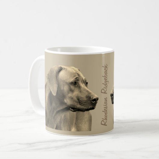 Rhodesian Ridgeback Koffie Mok Kaffeetasse (Vorderseite Links)
