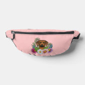 Rhodesian Ridgeback Kopffarbige Blume auf rosa Bauchtasche (Ablage )