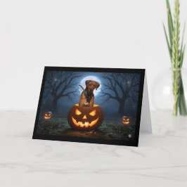 Rhodesian Ridgeback Kürbis Freunde – Halloween Grü Karte