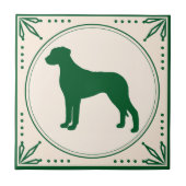 Rhodesian Ridgeback Land Verde Silhouette Fliese (Vorderseite)