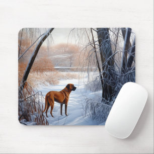 Rhodesian Ridgeback Lass es schneien Weihnachten Mousepad