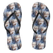 Rhodesian Ridgeback Let It Snow Christmas Badesandalen (Fußbett)