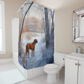 Rhodesian Ridgeback Let It Snow Christmas Duschvorhang (Beispiel)