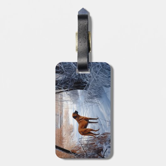 Rhodesian Ridgeback Let It Snow Christmas Gepäckanhänger (Rückseite vertikal)