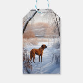 Rhodesian Ridgeback Let It Snow Christmas Geschenkanhänger (Rückseite)
