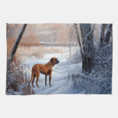 Rhodesian Ridgeback Let It Snow Christmas Geschirrtuch (Horizontal)