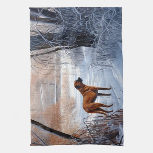 Rhodesian Ridgeback Let It Snow Christmas Geschirrtuch (Vertikal)