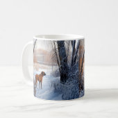Rhodesian Ridgeback Let It Snow Christmas Kaffeetasse (Vorderseite Links)