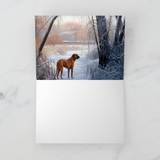 Rhodesian Ridgeback Let It Snow Christmas Karte (Innenseite)