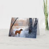 Rhodesian Ridgeback Let It Snow Christmas Karte (Vorderseite)