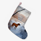 Rhodesian Ridgeback Let It Snow Christmas Kleiner Weihnachtsstrumpf (Vorderansicht (hängend))