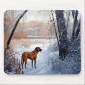 Rhodesian Ridgeback Let It Snow Christmas Mousepad (Vorne)