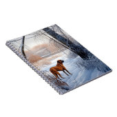 Rhodesian Ridgeback Let It Snow Christmas Notizblock (Rechte Seite)