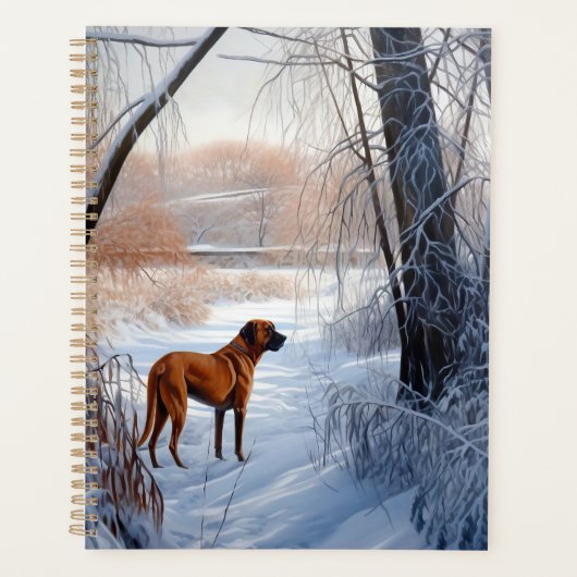 Rhodesian Ridgeback Let It Snow Christmas Planer (Vorderseite)