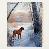 Rhodesian Ridgeback Let It Snow Christmas Planer (Rückseite)