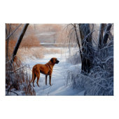 Rhodesian Ridgeback Let It Snow Christmas Poster (Vorderseite)