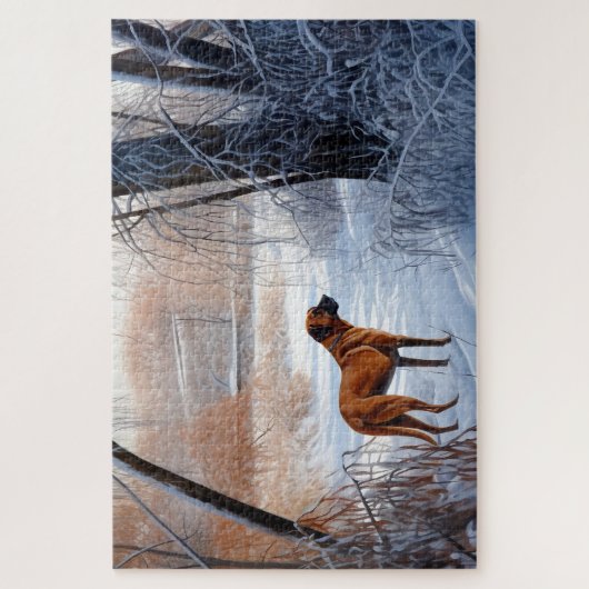 Rhodesian Ridgeback Let It Snow Christmas Puzzle (Vertikal)