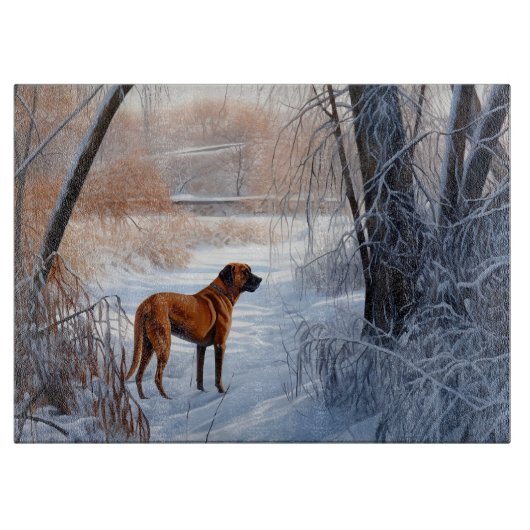 Rhodesian Ridgeback Let It Snow Christmas Schneidebrett (Vorderseite)