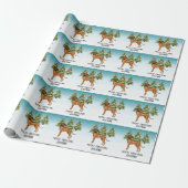 Rhodesian Ridgeback Lion Dog Snowy Winterwald Geschenkpapier (Ungerollt)