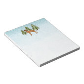 Rhodesian Ridgeback Lion Dog Snowy Winterwald Notizblock (angewinkelt)