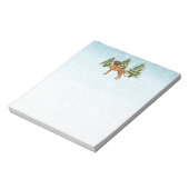 Rhodesian Ridgeback Lion Dog Snowy Winterwald Notizblock (Rotiert)