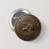 Rhodesian Ridgeback Löwenhund Kunst Button (Vorne & Hinten)