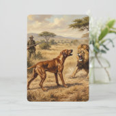 Rhodesian Ridgeback Löwenhund Kunst Einladung (Stehend Vorderseite)