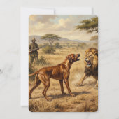 Rhodesian Ridgeback Löwenhund Kunst Einladung (Vorderseite)
