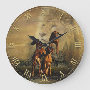 Rhodesian Ridgeback Löwenhund Kunst Große Wanduhr
