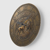 Rhodesian Ridgeback Löwenhund Kunst Große Wanduhr (Winkel)