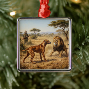 Rhodesian Ridgeback Löwenhund Kunst Ornament Aus Metall