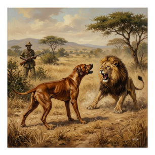 Rhodesian Ridgeback Löwenhund Kunst Poster