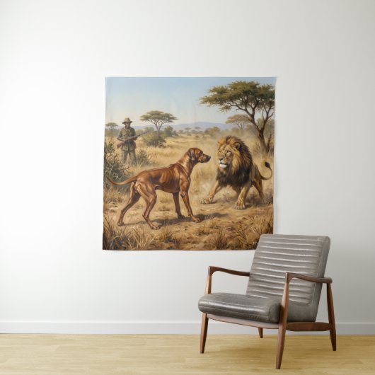 Rhodesian Ridgeback Löwenhund Kunst Wandteppich (Beispiel)