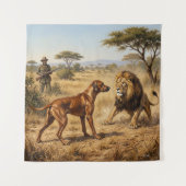 Rhodesian Ridgeback Löwenhund Kunst Wandteppich (Vorderseite)