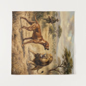 Rhodesian Ridgeback Löwenhund Kunst Wandteppich (Vorderseite (Horizontal))