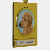 Rhodesian Ridgeback Malerei - Original Dog Art Go Banner-Ornament Gold (Rechts)