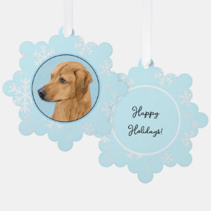 Rhodesian Ridgeback-Malerei - Originale Hunde-Kuns Ornament Karte