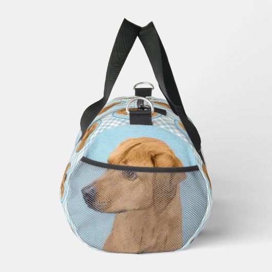 Rhodesian Ridgeback Malerei Red Wheaten Dog Art Duffle Bag (Rechts)