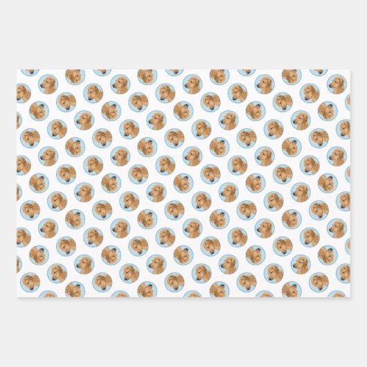 Rhodesian Ridgeback Malerei Red Wheaten Dog Art Geschenkpapier Set (Vorderseite 2)