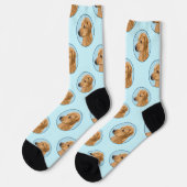 Rhodesian Ridgeback Malerei Red Wheaten Dog Art Socken (Linkes Detail)