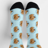 Rhodesian Ridgeback Malerei Red Wheaten Dog Art Socken (Oben)