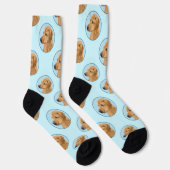 Rhodesian Ridgeback Malerei Red Wheaten Dog Art Socken (Rechts)