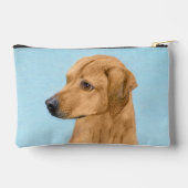 Rhodesian Ridgeback Malerei Red Wheaten Dog Art Zubehörtasche (Rückseite)